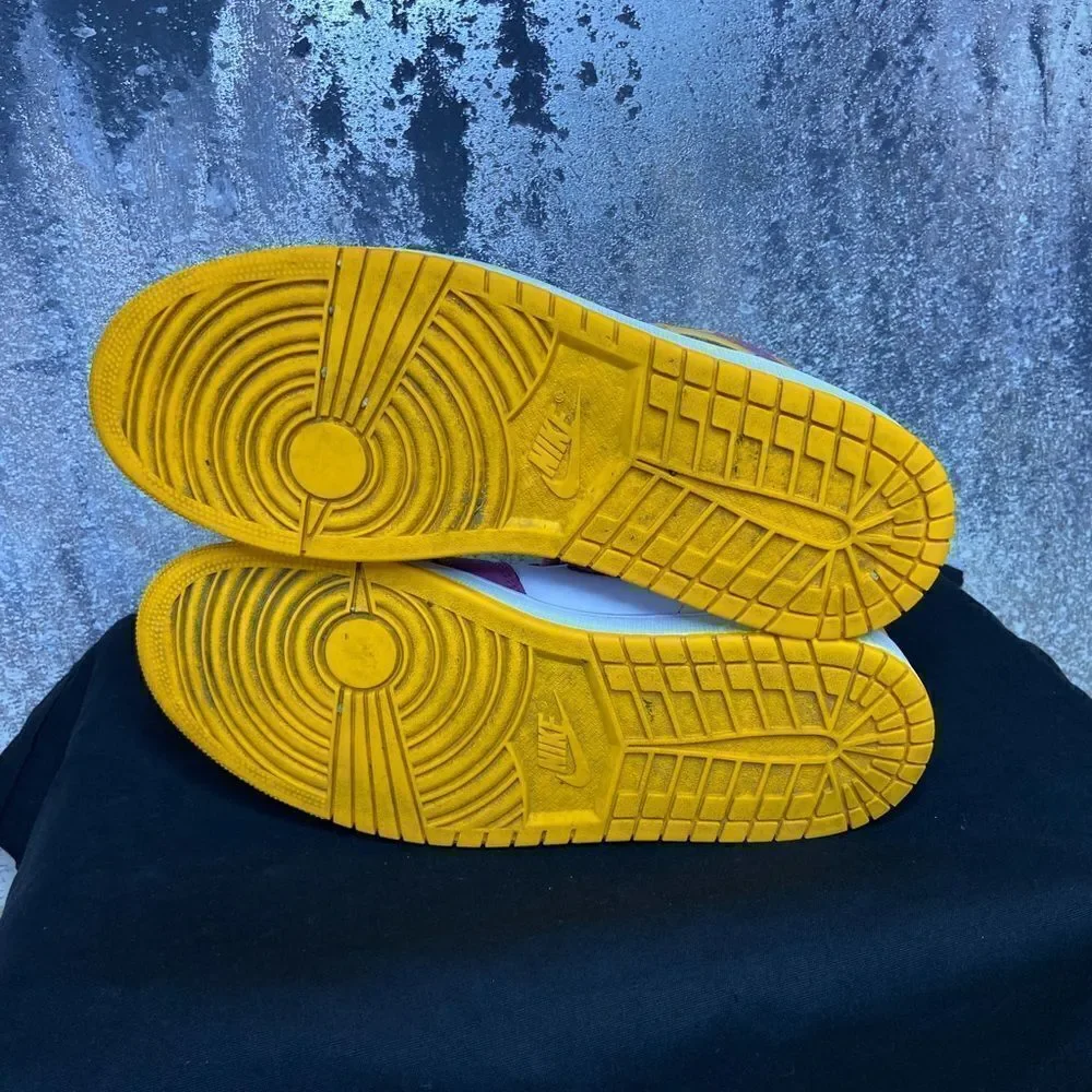Jordan Air Jordan 1 Brotherhood Purple Yellow Sneakers Size 11,5